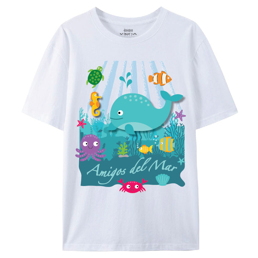 PLAYERA AMIGOS DEL MAR - Tallas 8 a 14